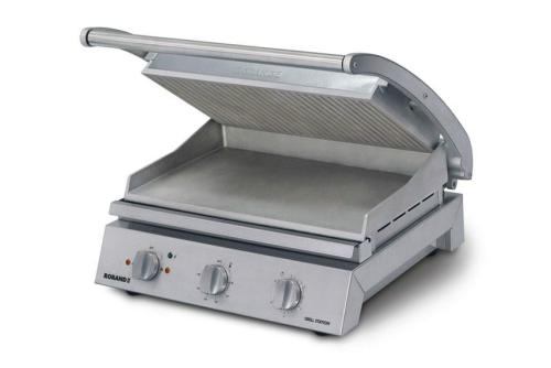 ROB-3085-000 | GRILL STATION VOOR 8 SANDWICHES GERIBBELDE BOVENPLAAT