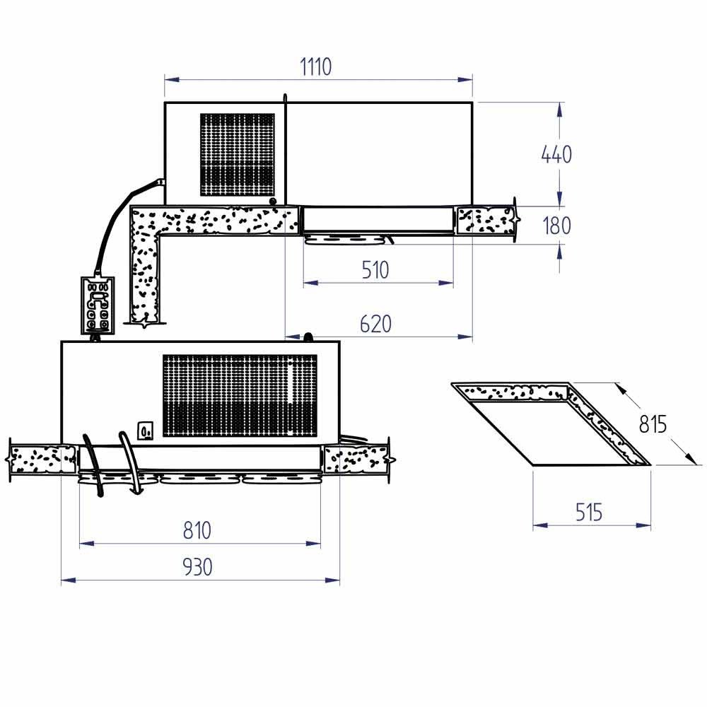 SN400T-4N-R2 | Plafond koelgroep T° -15°-25°