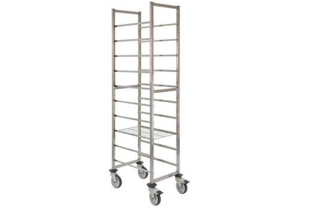CRT-1110-000 | RVS REGAALWAGEN GASTRO - 530X325MM 10 NIVEAUS - TYPE T - IN: 325MM