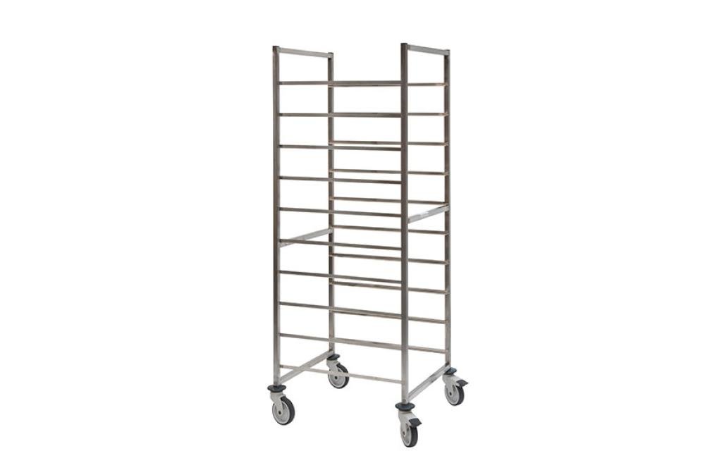 CRT-1210-000 | CHARIOT INOX GASTRO 650X530MM 10 NIVEAUX - TYPE T - ENTR: 530MM