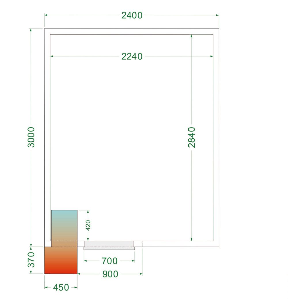 CRPF2430 Chambre froide (Complet avec monobloc)