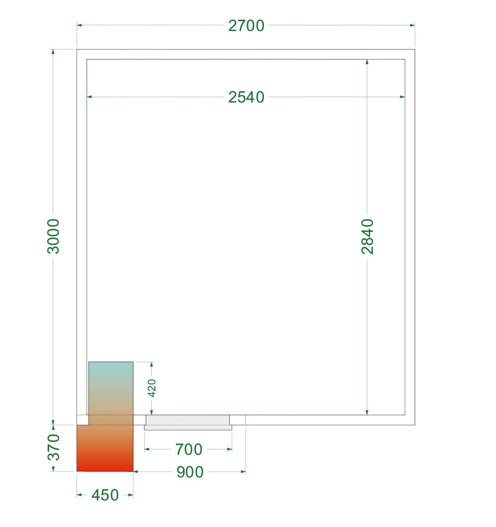 CRPF2730 Chambre froide (Complet avec monobloc)