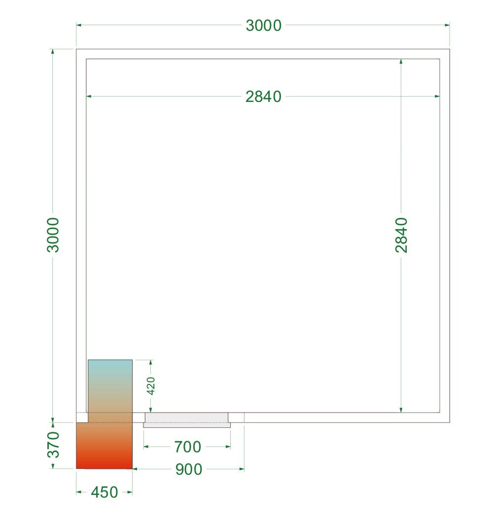 CRPF3030 Koelruimte (Compleet met monoblock)
