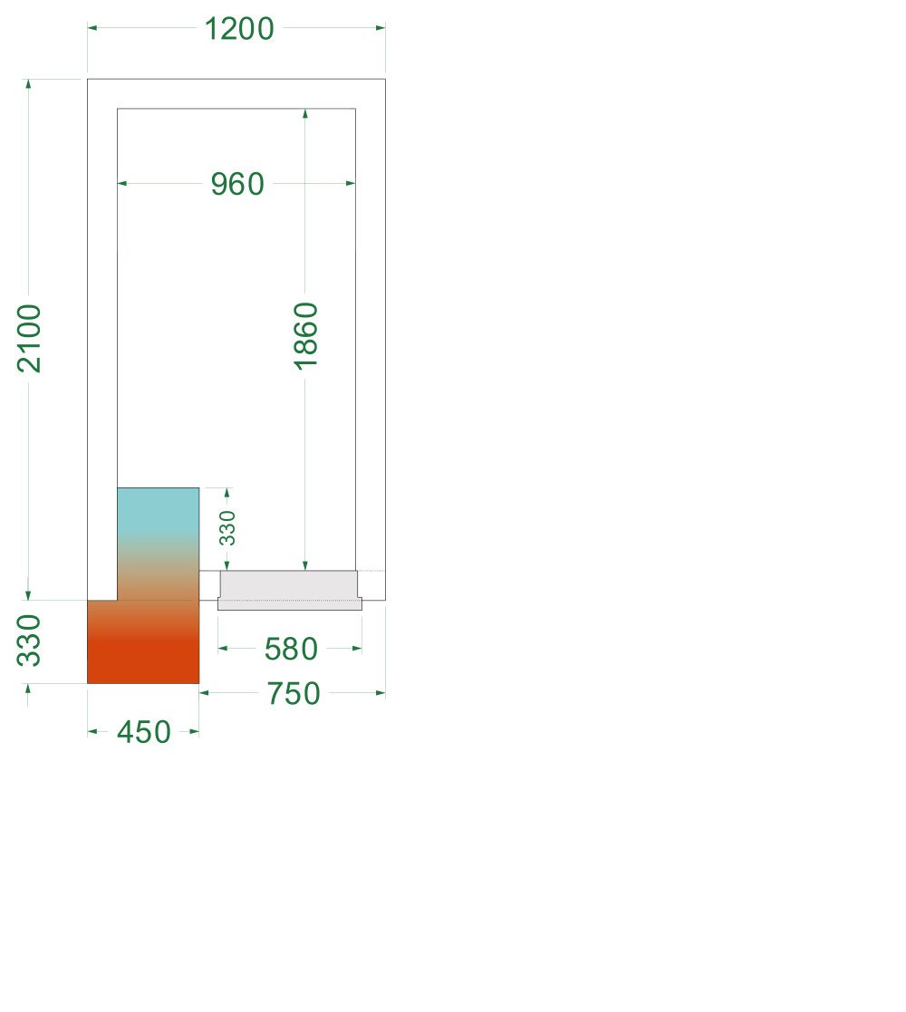 CRNF1221 Chambre froide négative  (Complet avec monobloc)