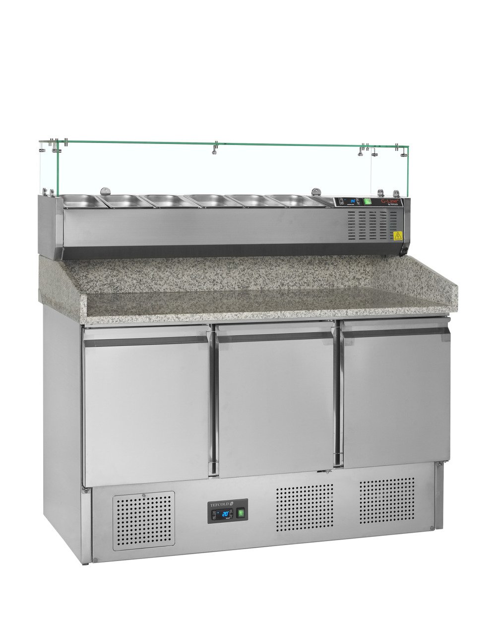 PT1365 + GVC33-140 Table à pizza avec module pour garniture