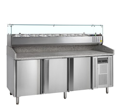 PT1300 + GVC38-200 Pizzatafel incl. unit voor toppings
