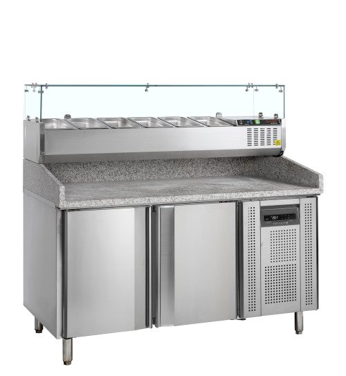 PT1200 + GVC38-150 Pizzatafel incl. unit voor toppings