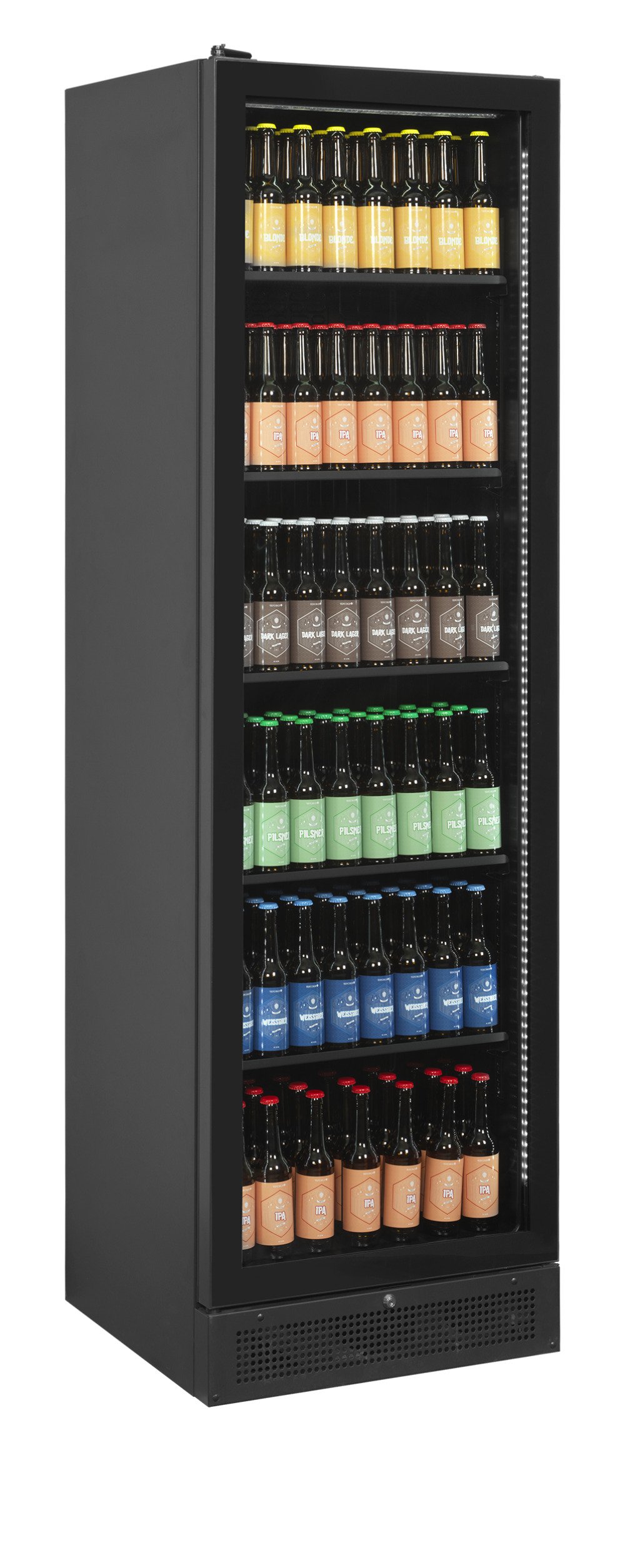 SCU1425 FRAMELESS L/H Zwarte displaykoeler, linkerkant scharnierend