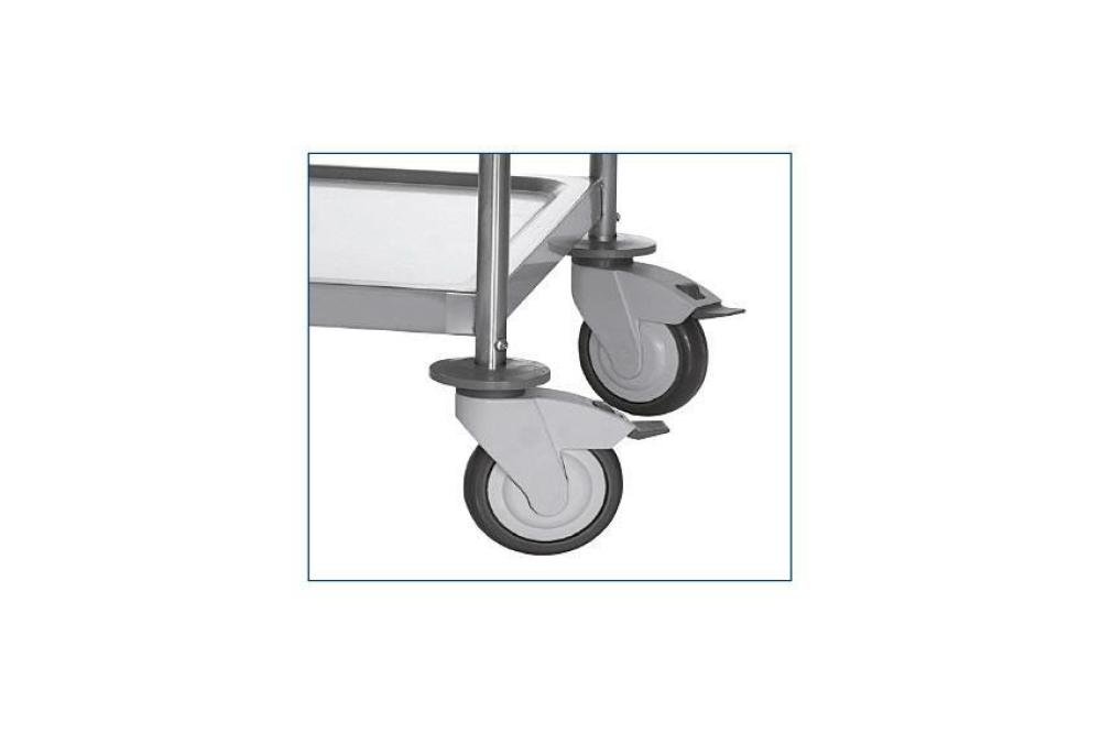 CRT-4630-000 | CHARIOT DE SERVICE INOX 3 PLATEAUX DIM. 800 X 580 MM