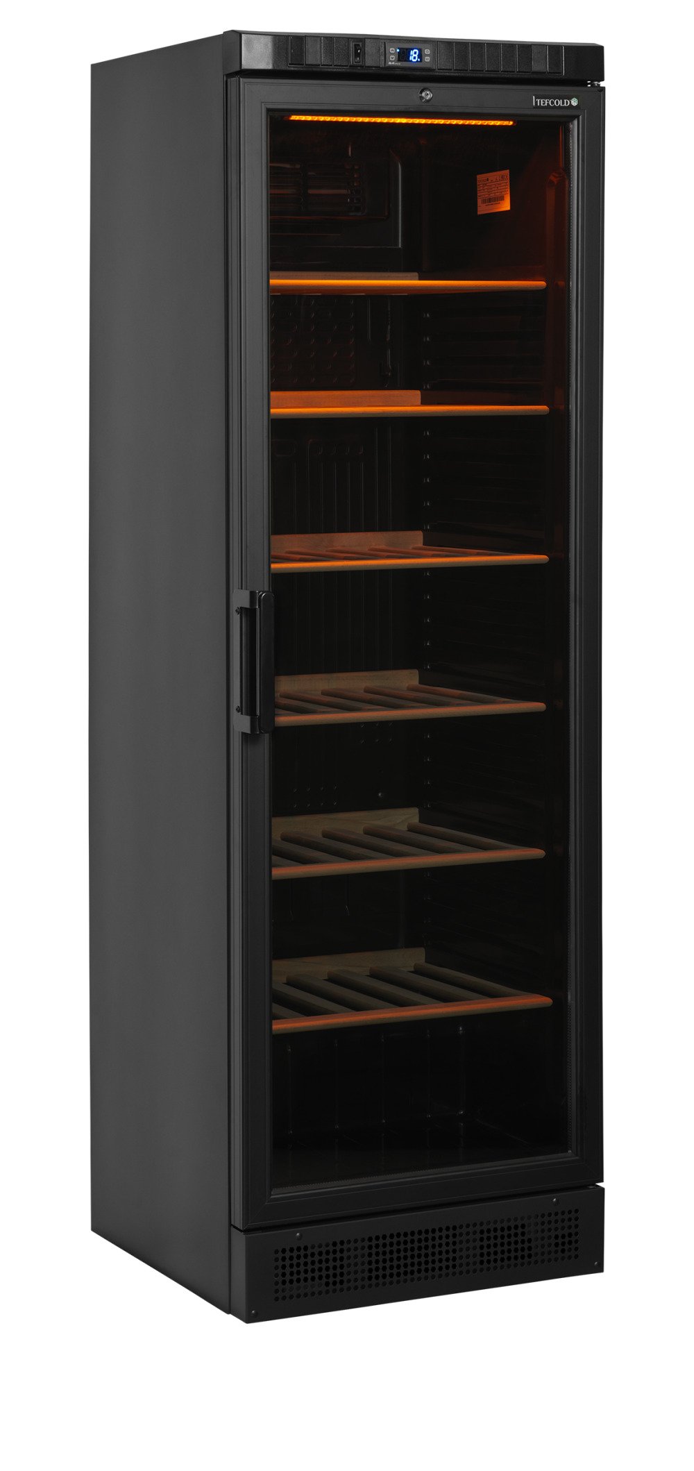 CPV1380E Zwarte wijnkoeler - Glas deur
