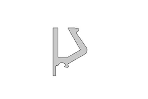 12223.40 | ALUMINIUM GLASHOUDERPROFIEL GEBOORD 6MTR/LNG