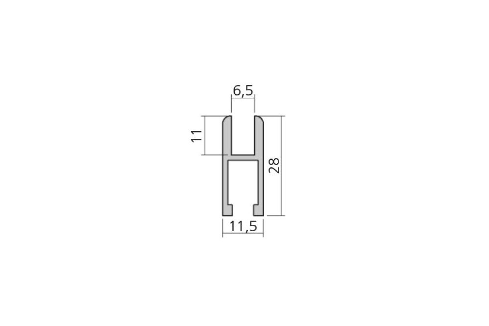 16420.40 | ALUMINIUM PROFIEL AFWERKING: E6/EV6 - 6MTR/LNG