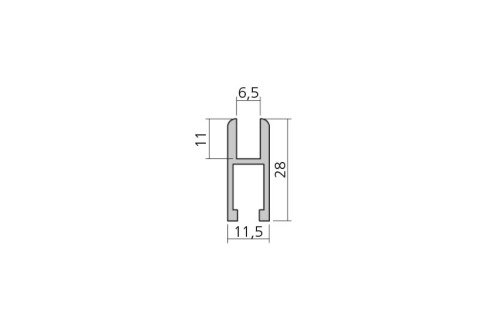 16420.40 | ALUMINIUM PROFIEL AFWERKING: E6/EV6 - 6MTR/LNG
