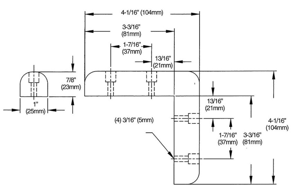 STB-6100-050 | STOOTHOEK - RECHTE HOEK