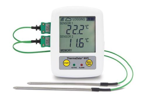 ETI-3822-000 | ENREGISTREUR DE TEMP. THERMADATA WIFI AVEC 2 CONNEXIONS POUR THERMOCOUPLE