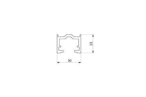 SUP-6006-854 | ALU STELLIJST VOOR OPBOUW RVS LOOK - VOORGEBOORD - 6MTR/LNG