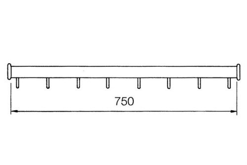 CHB-3052-852 | BARRE A VIANDE DROIT FINITION : E6/EV1 - 750MM