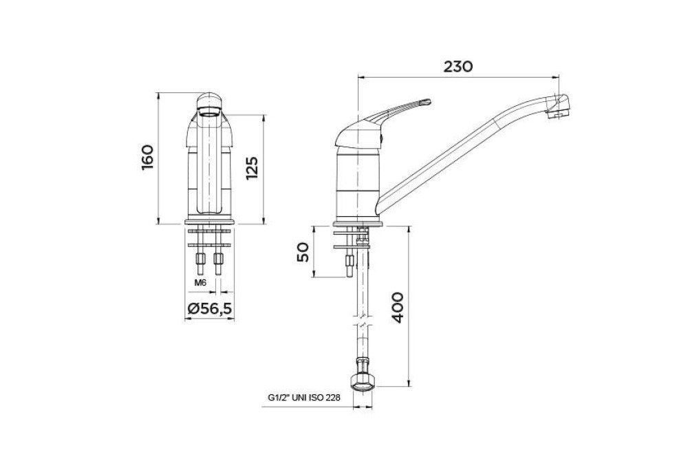 LKF-1512-000 | ENKELGATS EENGREEPSMENGKRAAN TAFELMODEL - 230MM