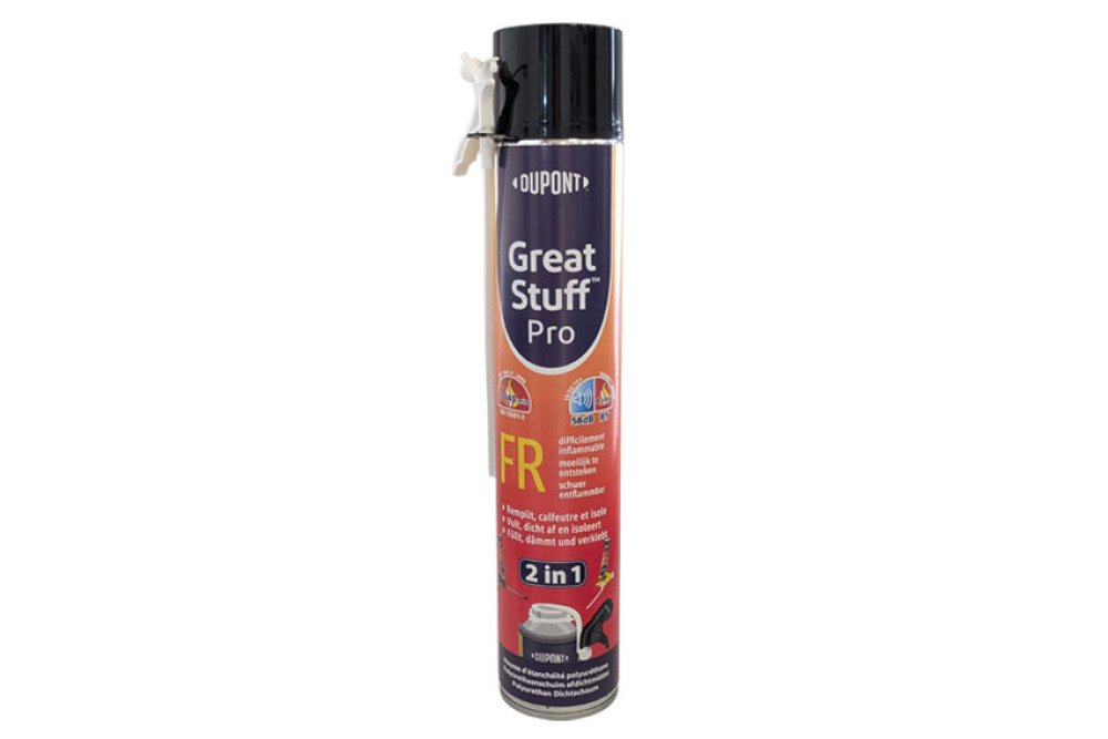 1k pur schuim - brandwerend - B1 - 750ml - voor rietje (inbegrepen) of pistool - Great Stuff Pro