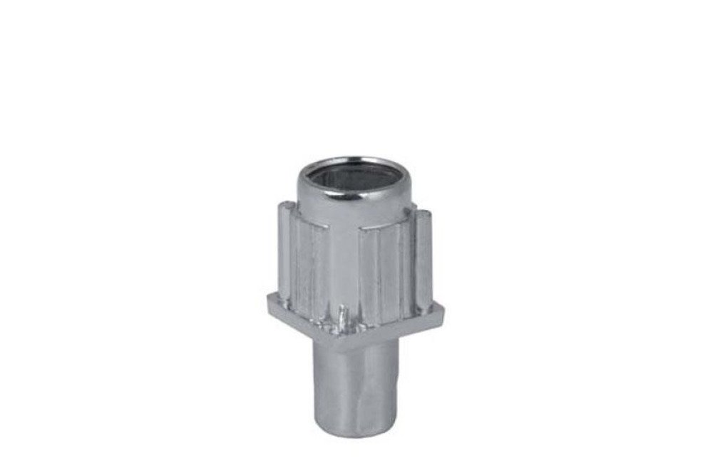 Verin zamac pour tube 40x40mm - avec partie réglable en acier inox