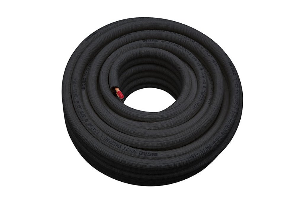 Tube cuivre preisole 1/4'+3/8' - clas.au feu bl-s1-d0 - 20mtr/rol