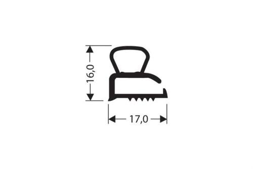 JPF-0090-050 | VLAK PROFIEL PVC 2.55MTR/LNG