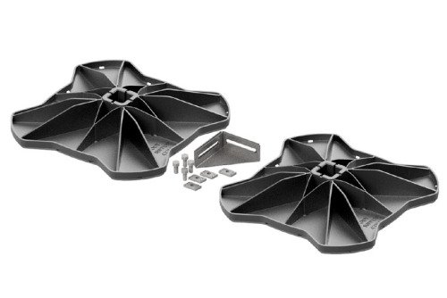 H-frame tech set 400x400mm - 2 stelpoten + bevestigingskit
