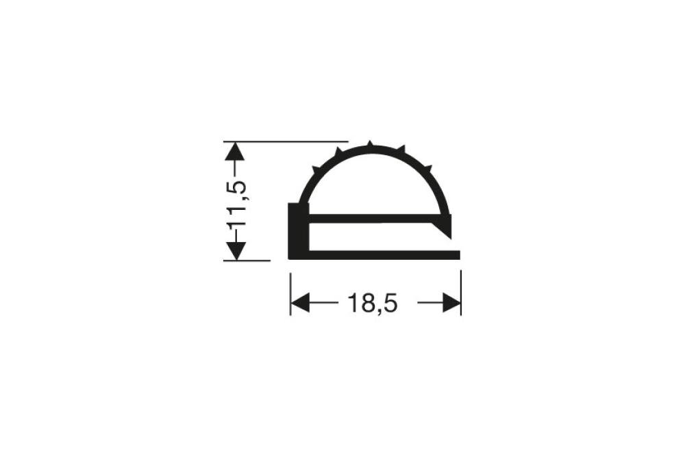 JPF-0151-010 | PROFIL PLAT PVC 2550MM/LNG