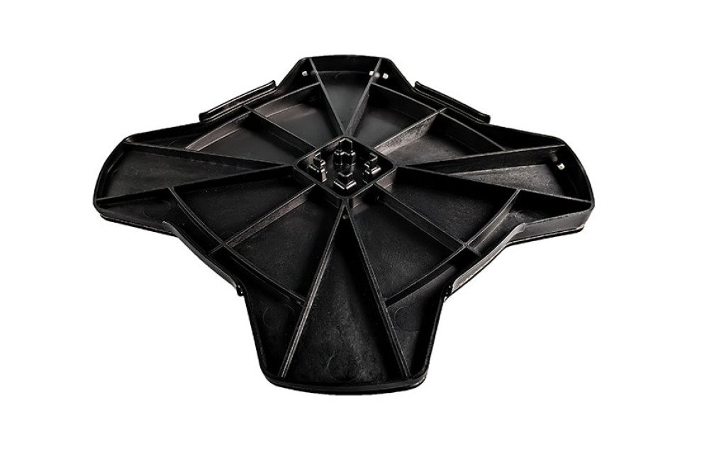 Optionele mat - aflopend 2.5° - anti vibratie - 400x400mm