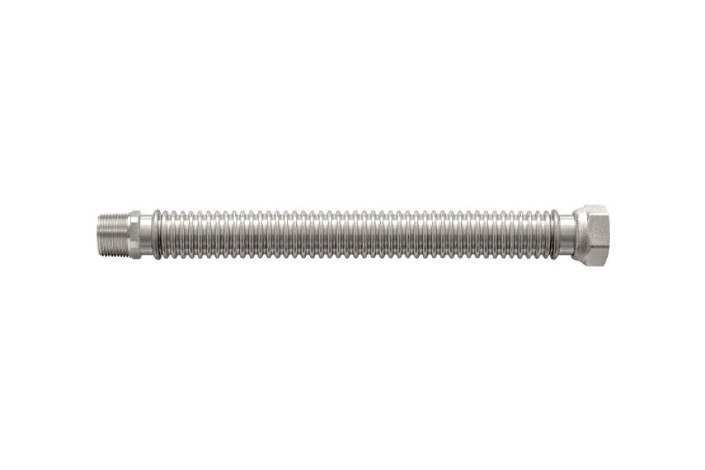 Flexibele RVS leiding 1500mm DN25 incl fittingen 1' (mannelijk & wartel) - 2pce/set