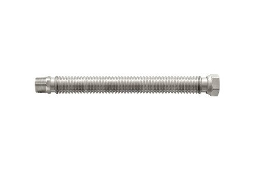 Flexibele RVS leiding 1500mm DN25 incl fittingen 1' (mannelijk & wartel) - 2pce/set