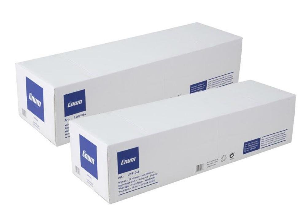 LWR-1014-845 | OPSLAGREK 14 NIVEAUS - 168 FLESSEN VERCHROOMD - 1220X360X1820MM