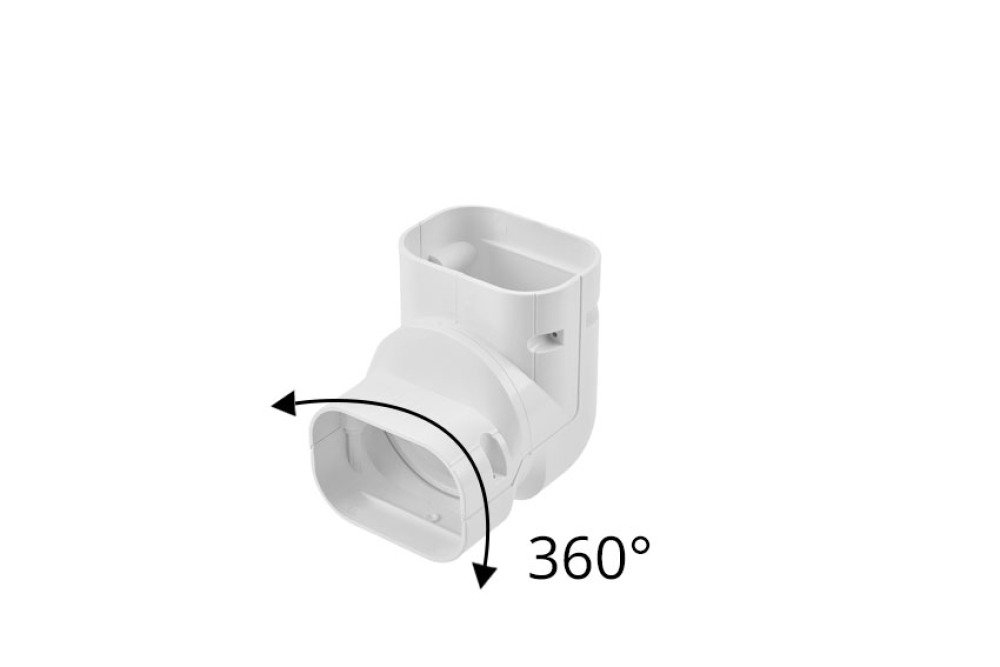 CleanDuct 100 - angle réglable twist - horizontal/vertical rotation 360°