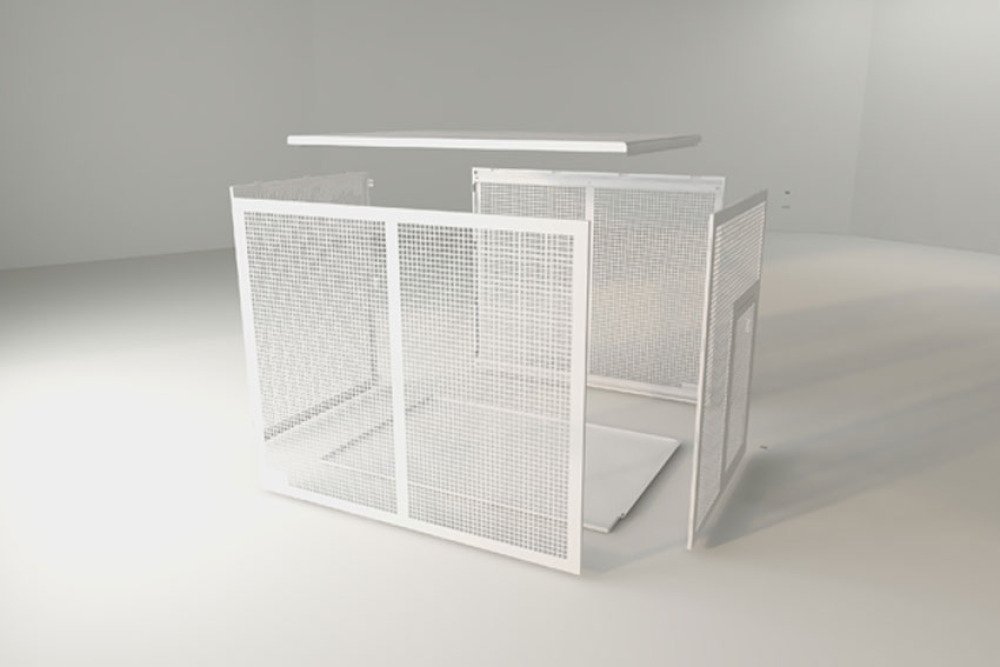 Beschermkooi - gelakt staal - small - 1050x950x650mm