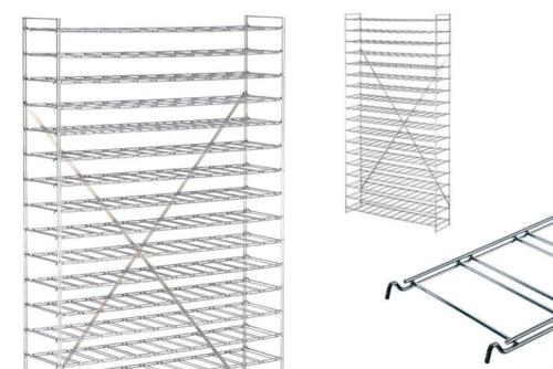 CHR-7110-845 | BASIS WIJNREK 1000X300X1050MM - 10 NIV VERCHROOMD - MAX. 100 FLESSEN