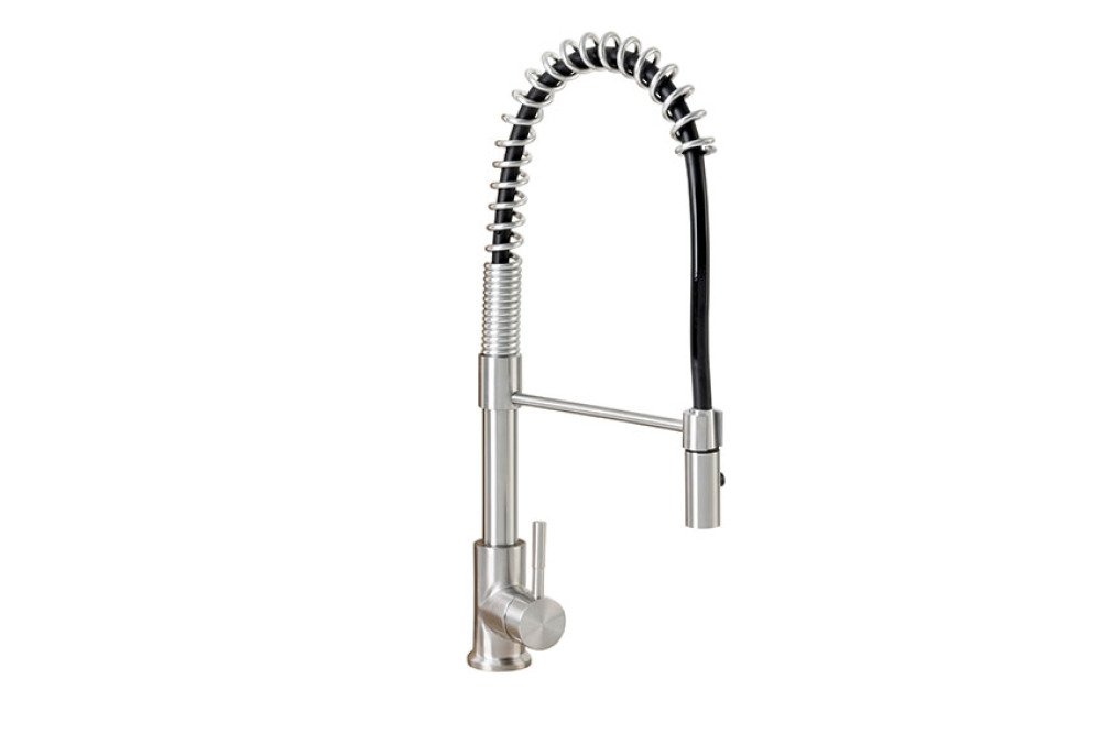 Flusso Mini RVS mini-voorspoeldouche met zwarte flexibel