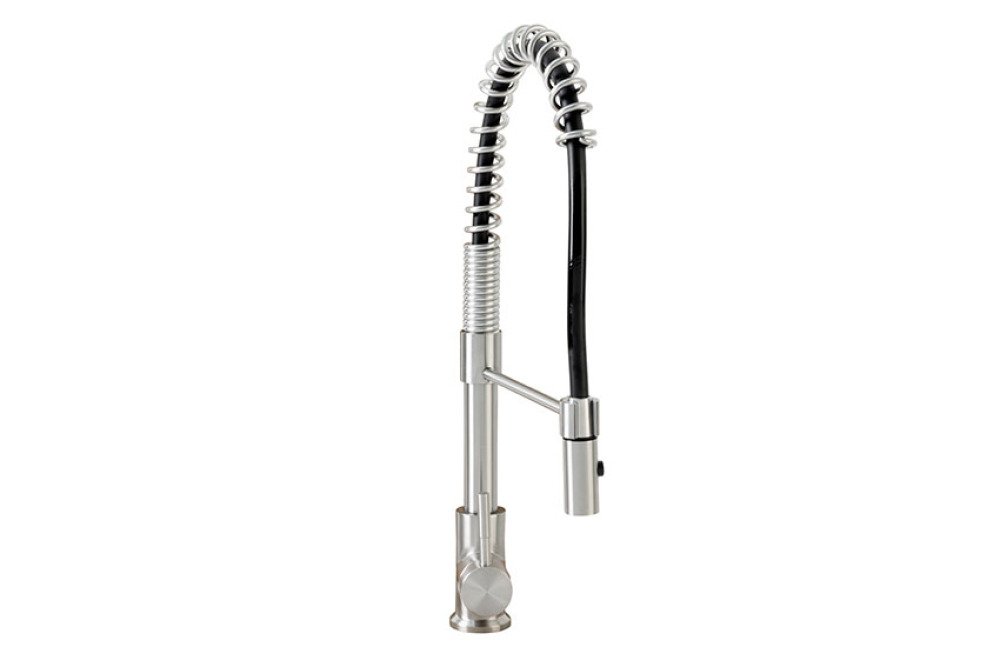Flusso Mini RVS mini-voorspoeldouche met zwarte flexibel