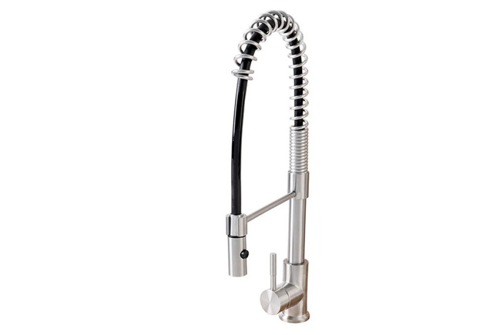 Flusso Mini RVS mini-voorspoeldouche met zwarte flexibel