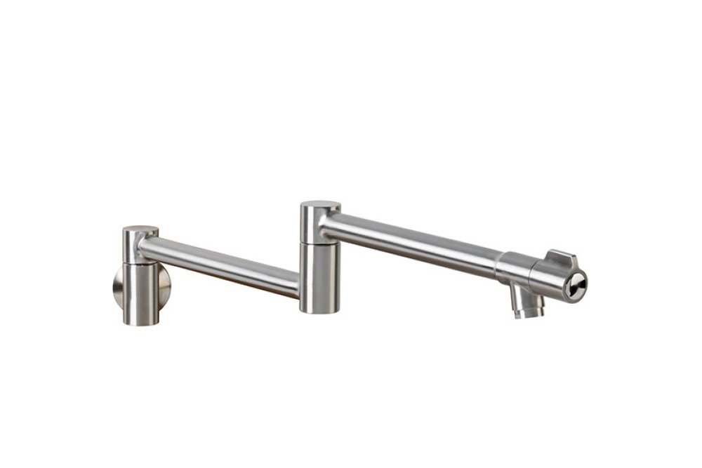 Pentola CG robinet mural en inox avec bec pivotant jusqu'à 550 mm - levier frontal