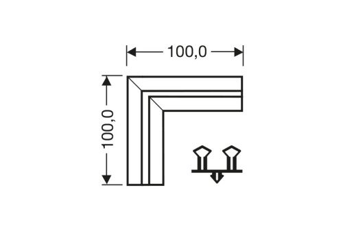 Cornière - 100x100mm pour JCR-0110-050