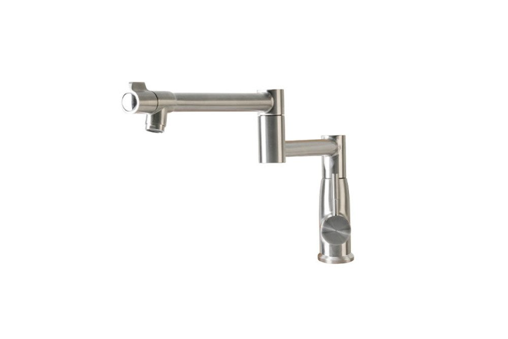 Inoxo CG mélangeur monocommande en inox jusqu'à 550 mm avec bec pivotant - levier frontal