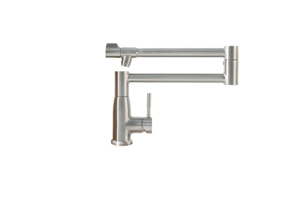 Inoxo CG mélangeur monocommande en inox jusqu'à 550 mm avec bec pivotant - levier frontal