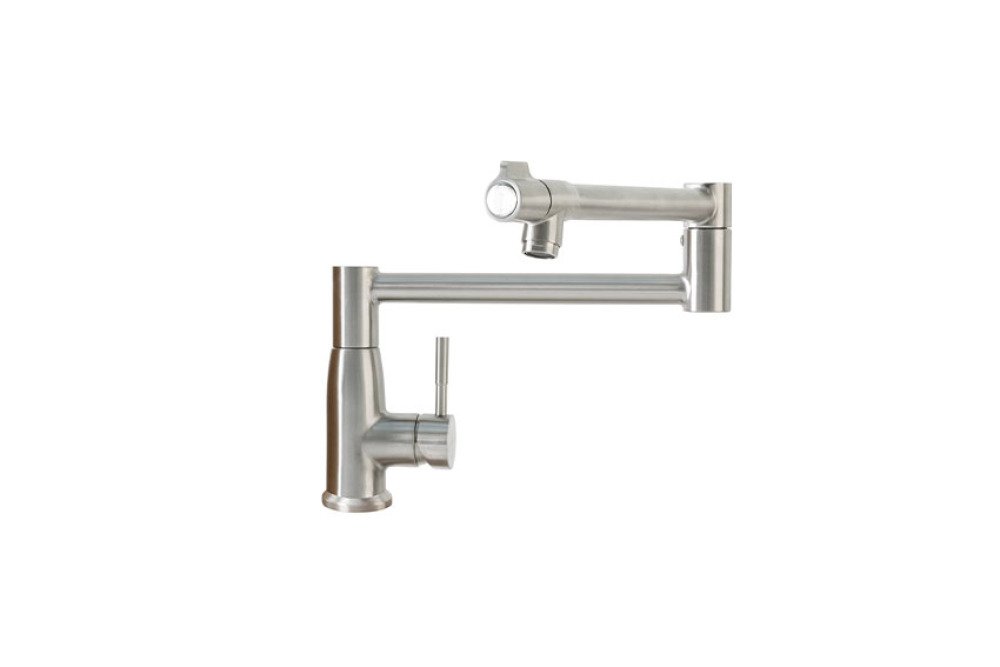 Inoxo CG mélangeur monocommande en inox jusqu'à 550 mm avec bec pivotant - levier frontal