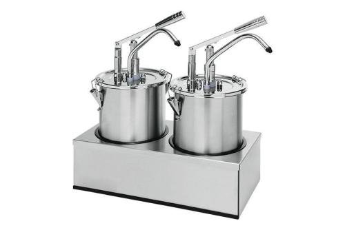 KSD-1020-000 | PREMIUM SAUSDISPENSER VOLLEDIG IN RVS INOX POT 4.5L INCL DEKSEL, PER ST, SET 2
