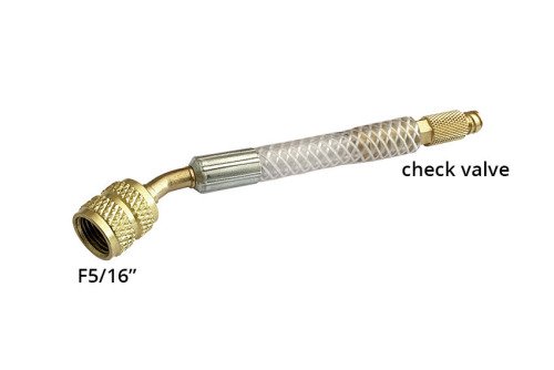 Tuyau avec adaptateru 5/16' V SAE et clapet anti-retour