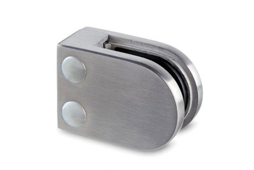 Vlakke glasklem voor glasdikte 6mm - 22 - met zekerheidsstift - rvs design