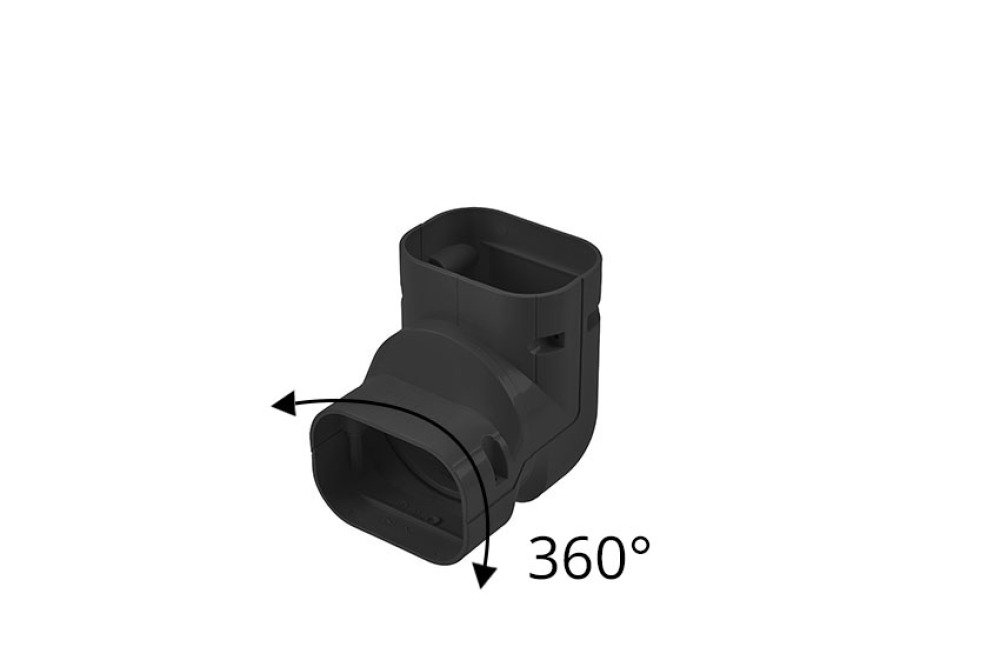 CleanDuct 100 - angle réglable twist - horizontal/vertical rotation 360°