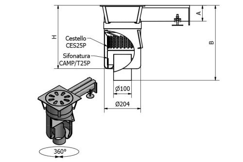 FMC-9042-000 | RVS AFSLUITSIFON GEUROPVANGER