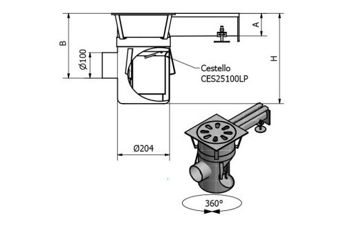 FMC-9043-000 | RVS AFGEVLAKTE MAND LATERALE SIFON