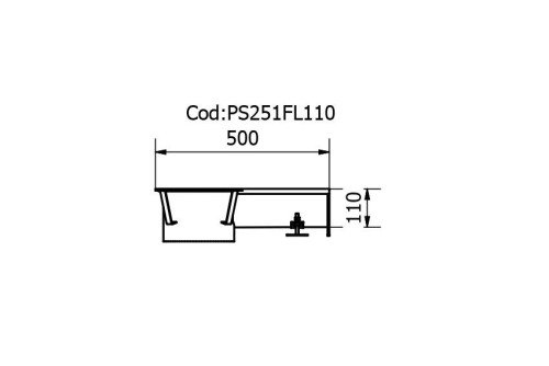 FMC-9052-000 | RVS BASISSTUK FLENS 110-500MM TWEEZIJDIG